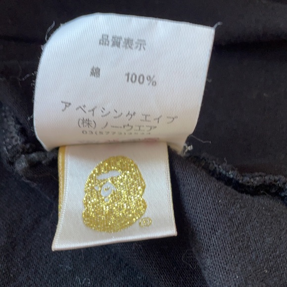 A Bathing Ape BAPE tshirt black - Picture 6 of 8
